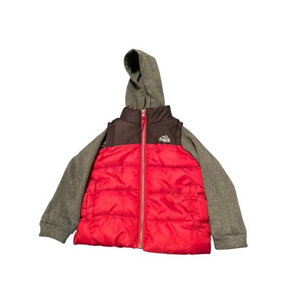 GUC iXtreme Toddler Boy Winter Coat Layered Look One Piece Zipper Hood Size 3T - Picture 1 of 6